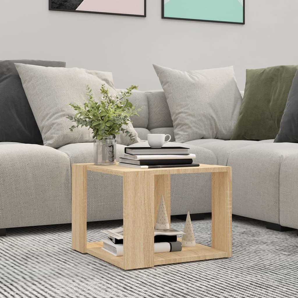 Coffee Table Sonoma Oak 40x40x30 cm Wood Based Material