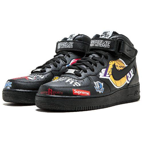 Nike Air Force 1 Mid Supreme Nba Черные AQ8017-001