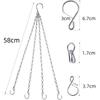 1PC 58cm hot-selling black hanging chain chain, 23-inch hanging pot chain, hanging pot, hanging pot, flower pot hanging chain