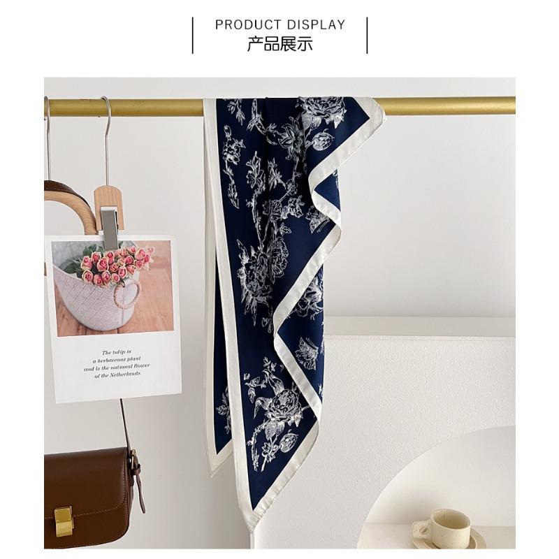 Women S Floral Printed Triangle Scarf Lightweight Sun Protection Versatile Shawl