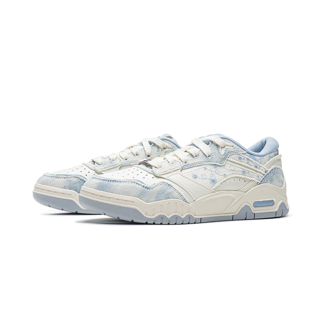 Li Ning Moon White 3 Скейтбордические кроссовки Женские Низкие Белый, Синий AGCV078-3