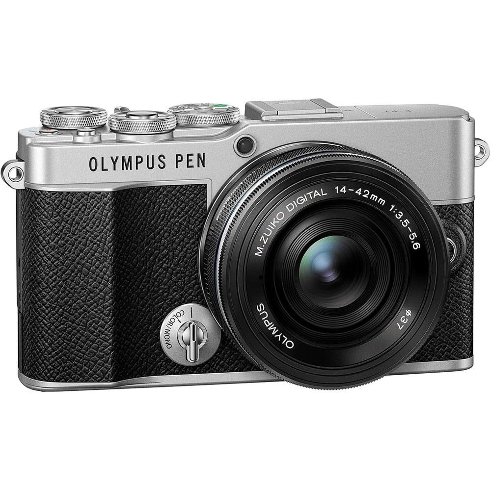 OLYMPUS Фотоаппарат PEN E-P7 Комплект с объективом 14-42 мм EZ Серебристый