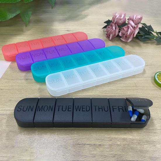 Еженедельная таблетница большой вместимости с несколькими отделениями, пыленепроницаемая, легкая, портативная, 7-дневный органайзер для витаминов и лекарств