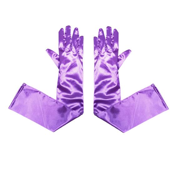 1 пара гладких атласных длинных перчаток, шелковистый материал, маскарадные перчатки, аксессуары для свадебного платья для фотосессии