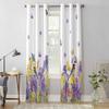 Spring Iris Watercolor Butterfly Window Curtains for Living Room Luxury Bedroom Curtain Kitchen Blinds Drapes Curtains