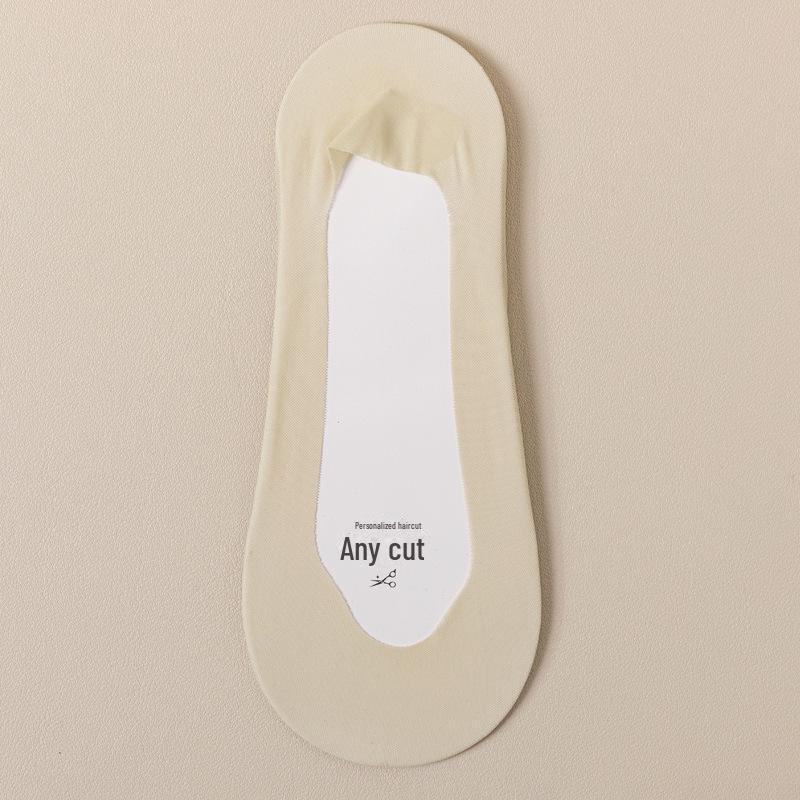 Женские ультратонкие нескользящие летние носки-лодочки: Чистый хлопок, мелкий, с надежной пяткой, подходит для высоких каблуков