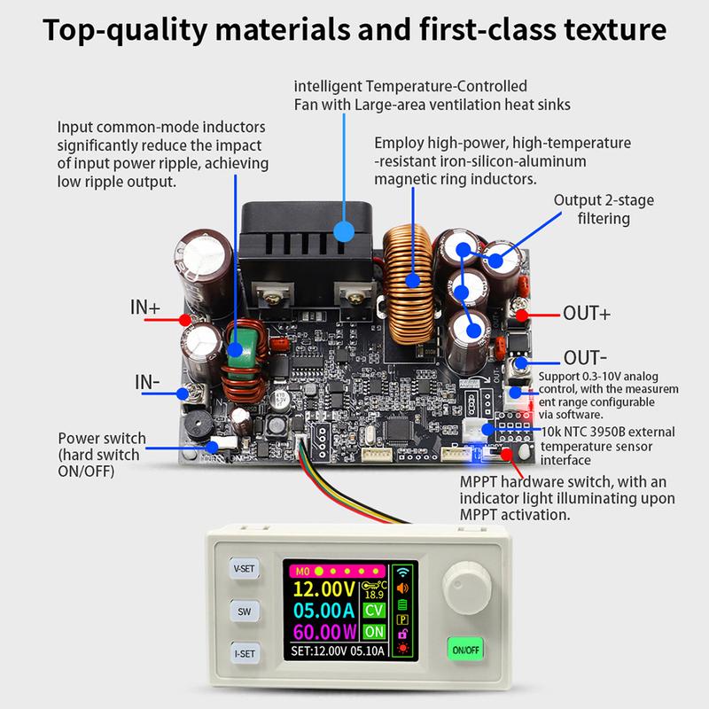 Обновление XY7025S CNC Понижающий DC Регулируемый Стабилизированный Блок Питания 0-70В 25А 1750Вт Модуль Постоянного Напряжения/Тока