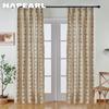 1PC Ins Style Vintage Eiffel Tower Printed Durable Tassel Edge Semi Blackout Curtains for Windows Balcony Bedroom Living Room Home Decor