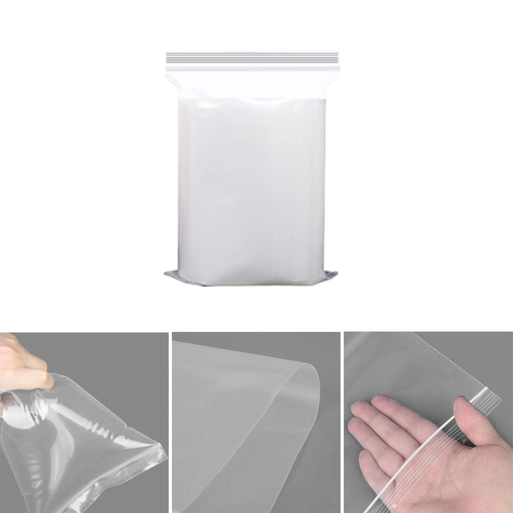 100Pcs Self Seal Clear Cellophane Bags Resealable Plastic Poly Bags Zip Poly Bags for Photos Cards Jewelry Documents Bakery Cookies Candies