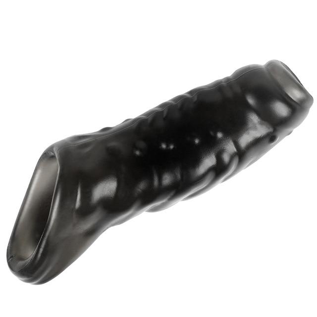 Reusable Penis Sleeve Glans Penis Enlarger Extender Delay Ejaculation Cock Ring Sex Toys for Men Couples