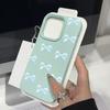 Bowknot Pattern Matte Leather Texture Case For iPhone 16 Pro Max 15 Pro 14 13 12 11 Solid Color Slim Shockproof TPU Soft Phone Cover