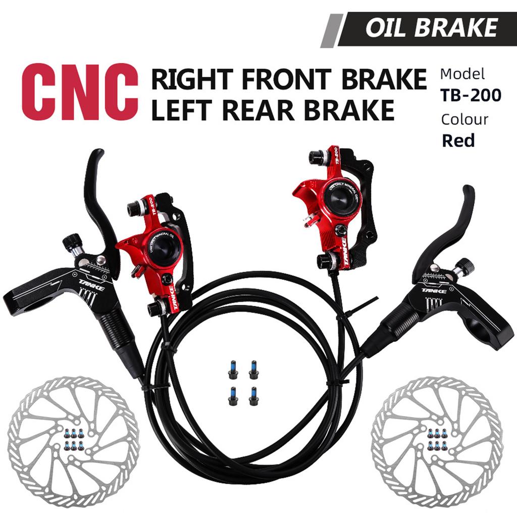Велосипедные гидравлические дисковые тормоза, передние и задние суппорты, набор для MTB горного велосипеда, левый и правый тормозной рычаг