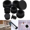 10X Black Plastic Blanking End Caps Cap Insert Plugs Bung For Round Pipe Tube
