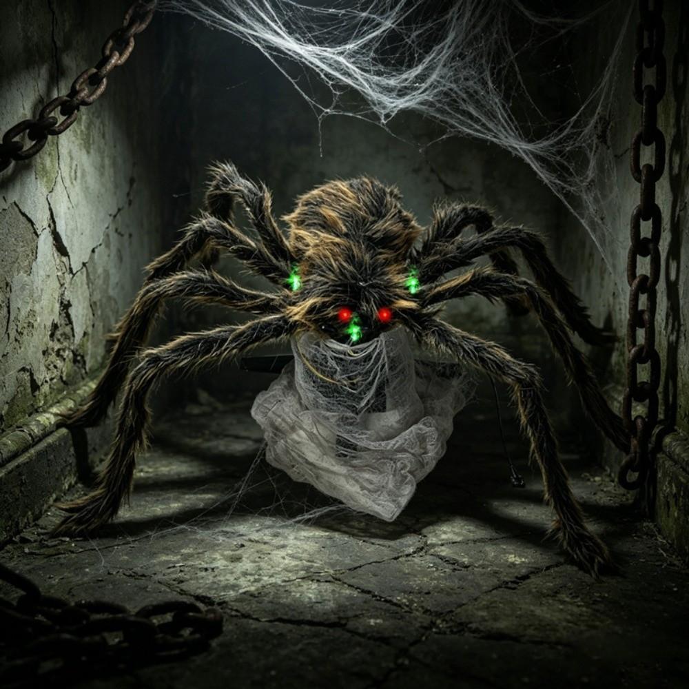 Bendable Legs Plush Spider Realistic Plush Bar Decorative Props Yard Decoration