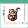 Car Pendant Acrylic Cat Cartoon Theme For Holiday Christmas Decor And Gift