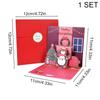 3D Pop Up Christmas Greeting Card Kids Mini Cartoon Christmas Blessing Greeting Cards with Envelope New Year Xmas Post Gift Card