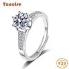 Танцизное классическое кольцо из стерлингового серебра 925 пробы с муассанитом, женские ювелирные изделия, свадебное обещание, подарок для вечеринки