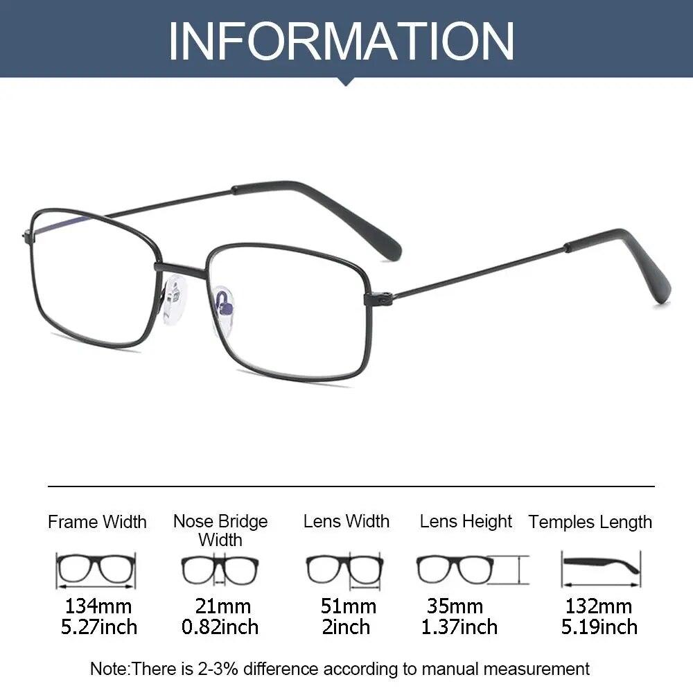 Fashion Anti Blue-ray Reading Glasses Metal Presbyopia Eyeglasses Women Square Round Far Sight Eyewear Vision Care +1.0~+4.0