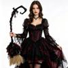 Rose Halloween Witch Broomstick Red Black Cosplay Party Broom Cosplay Broom  Halloween Costume