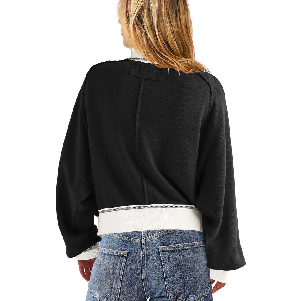 Женская куртка с длинным рукавом на молнии, толстовка, повседневная верхняя одежда, пальто с карманами