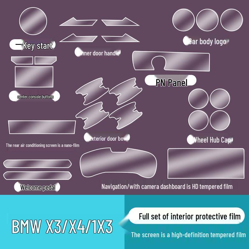 Защитная пленка из закаленного стекла для BMW X3/X4/iX3 (2022-24) Центральный экран