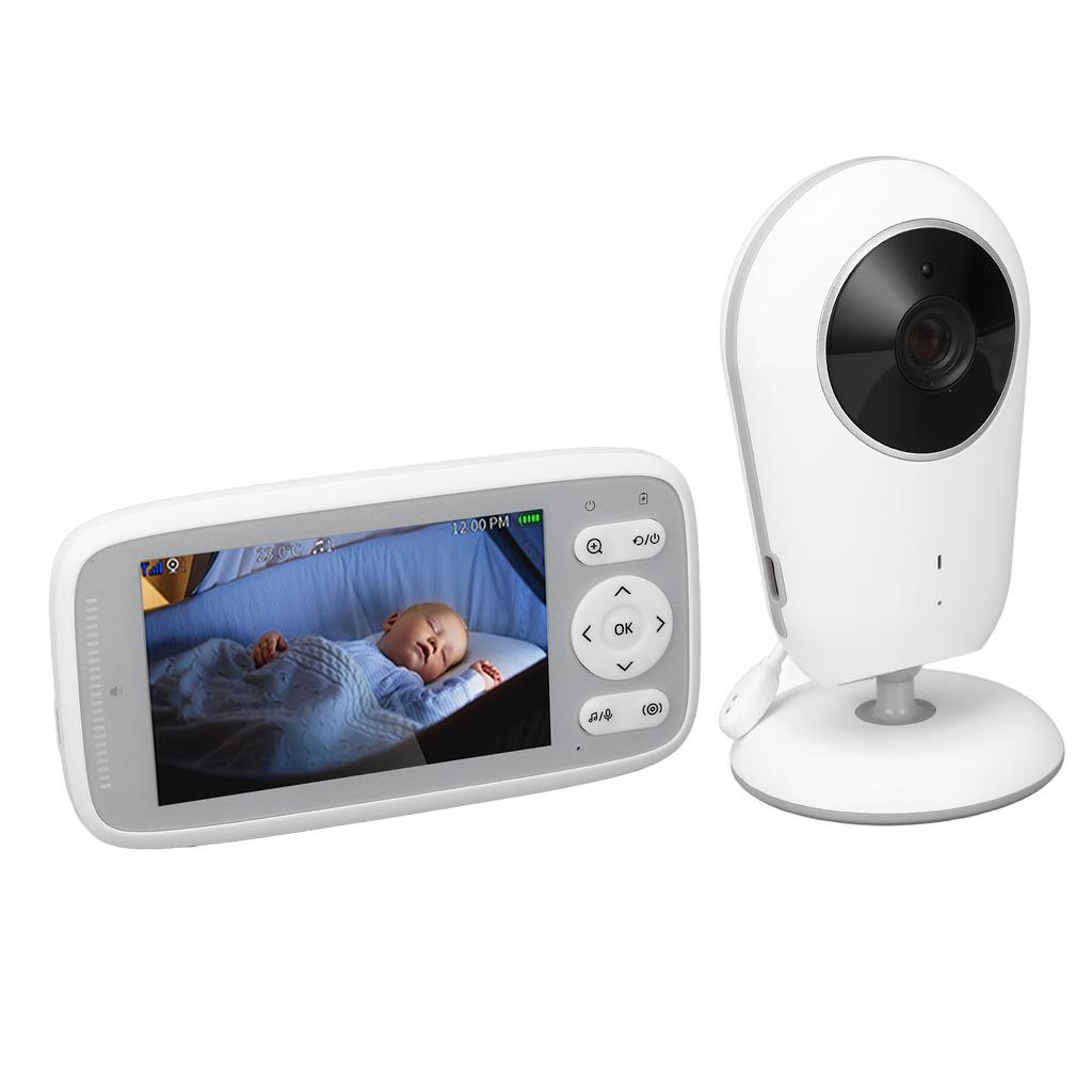 Infant Camera with 4 Inch LCD Screen 1MP Wireless Two Way Talk Lullaby Night Vision Temperature Surv