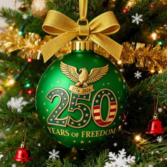 United States 250th Anniversary Ornament 250th Anniversary Acrylic Christmas Ball Ornament Patriotic Christmas Tree Hanging Decor