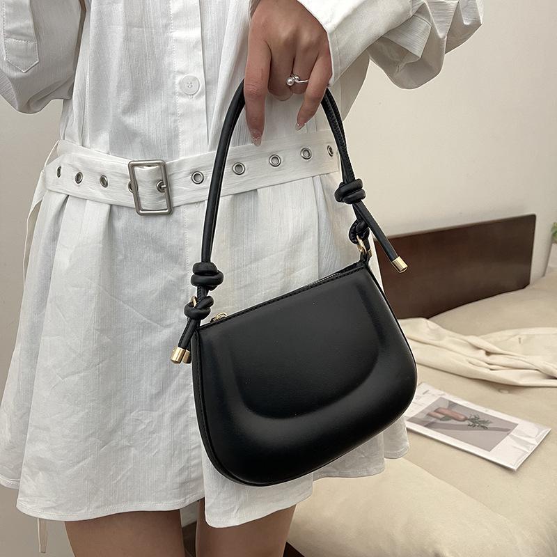 Monochromatic Vintage Bags for Women Versatile Shoulder Bags for Ladies Daily Commuting Minimalism Armpit Bags Elegant and Casual New