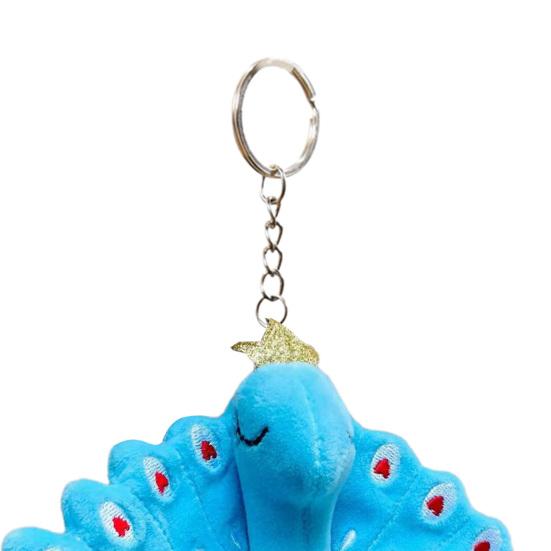 Key Chain Funny Comfortable Touch Decoration Ultra Soft Cartoon Plush Colorful Peacock Backpack Pendant Birthday Gift