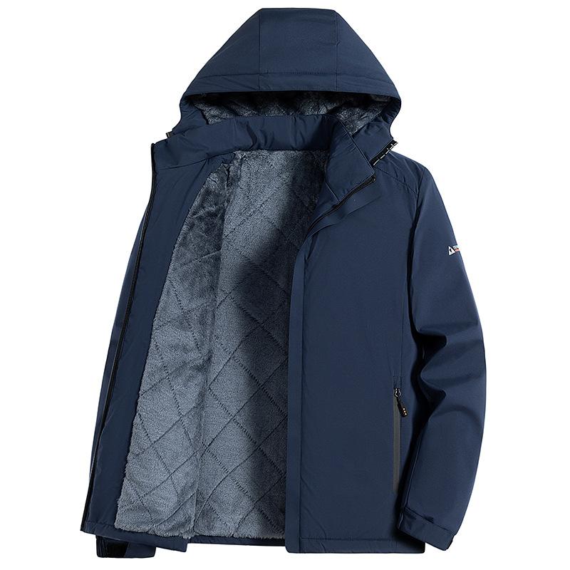 Флисовая и более плотная куртка для осени и зимы со съемным капюшоном для мужчин среднего и молодого возраста, трендовая плотная термокуртка на одежде