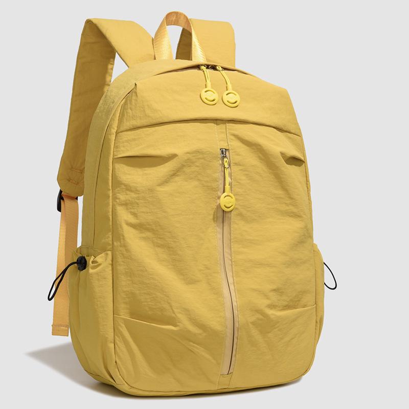 High Capacity Student Backpack – Versatile, Stylish, Lightweight Travel Bag In Solid Colors