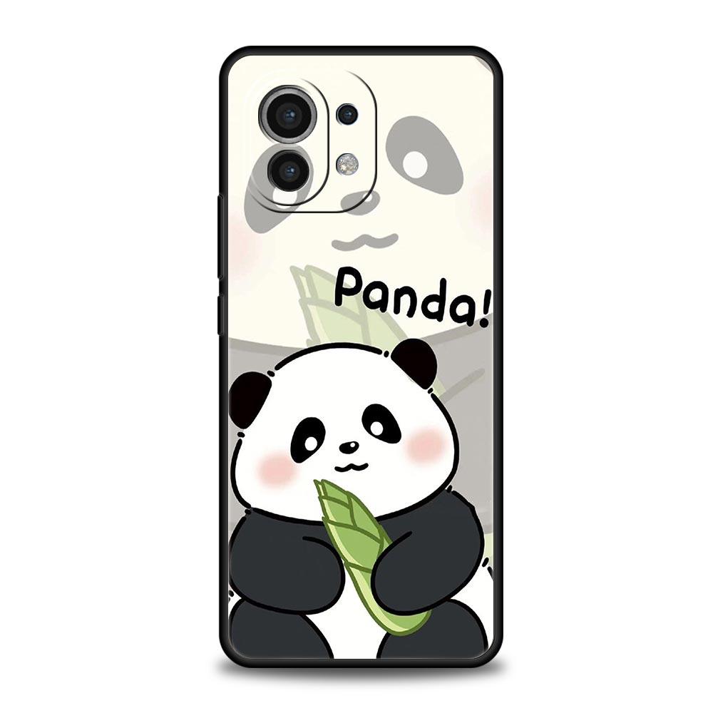 Чехол для телефона Cute Panda Climbing Bamboo для Xiaomi 14 13 12 11 Lite 13T 12T 11T Pro 9T Mi Poco X6 X5 M3 X3 Pro F5 F4 F3 5G