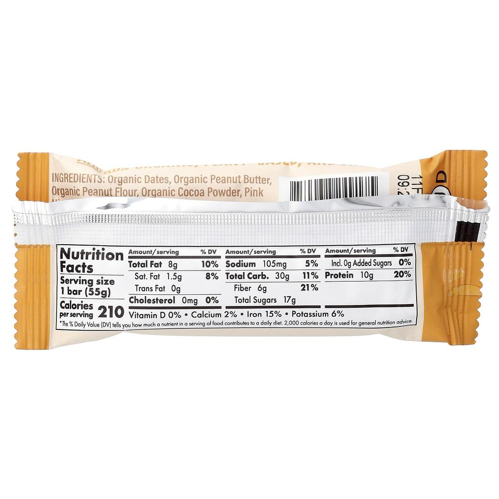 Skout Organic Protein Bar, Chocolate Peanut Butter, 55g (1.9oz)