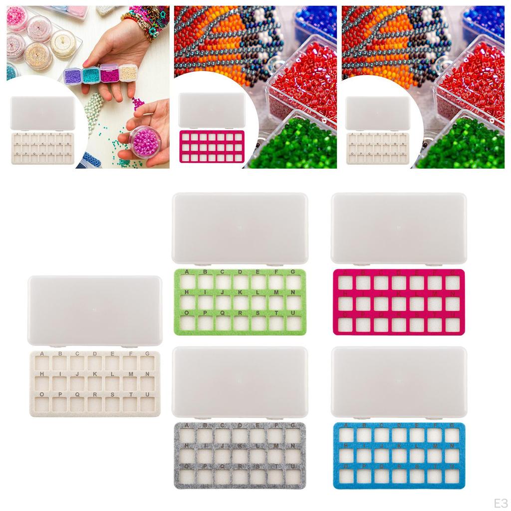 Bead Storage Mat 21 Grids with Box Lightweight Beads Organizer for Small Items Arts and Crafts