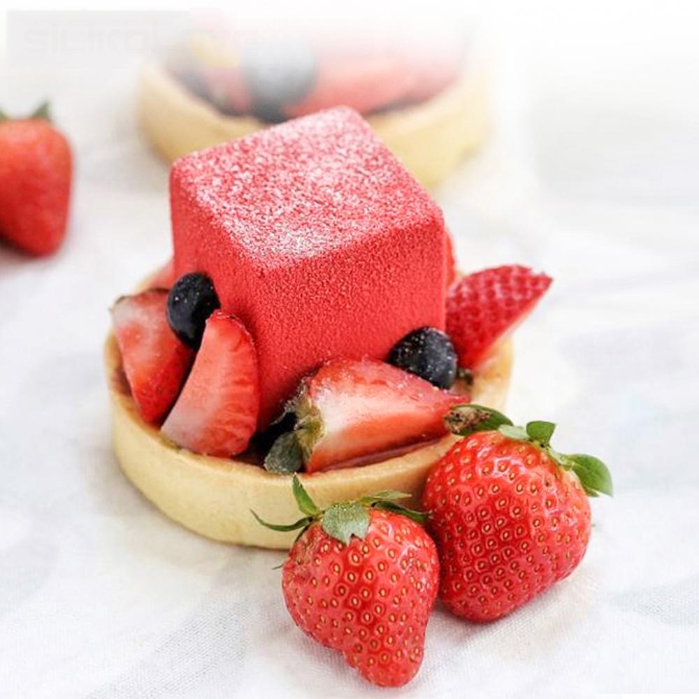 5*5cm Silicone 8 Cavity Square Shape Cake Mold for Baking Dessert Ice-Creams Mousse Mould Fondant Decorating Tools