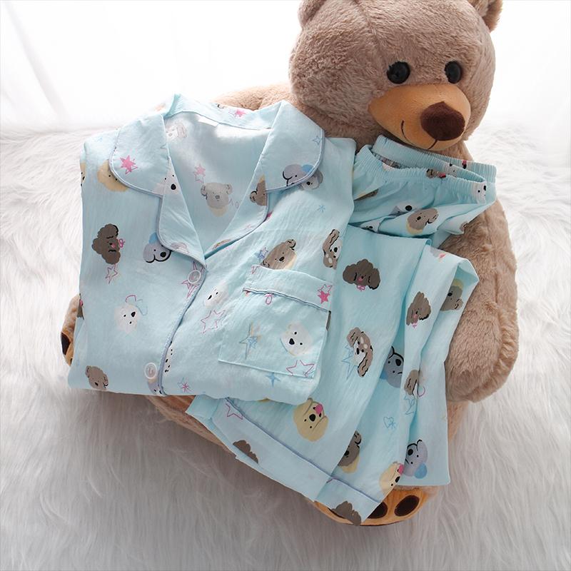 Весенний модный комплект пижамы больших размеров для женщин с рисунком милой звезды и собаки, женский комплект пижамы в стиле Харадзюку