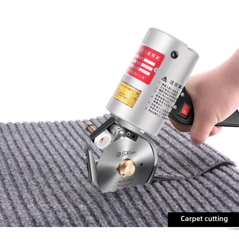 Маленькие бытовые электрические ручные толкательные ножницы Тканевый круглый нож Режущая машина Портативный ручной резак для одежды