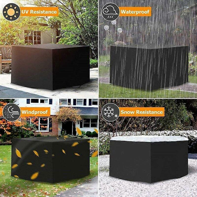 210*140*80CM 420D Square Garden Furniture Cover, Waterproof Garden Furniture Cover, Tear