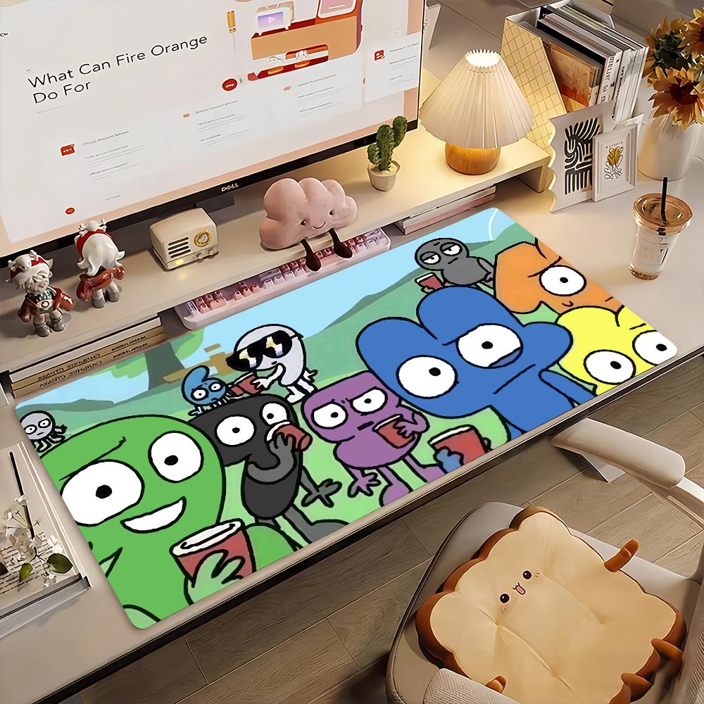 Cartoon cute B-BFDI Mouse Pad Anti Slip Rubber Edge Locked Thickened Laptop Gaming Desk Mat