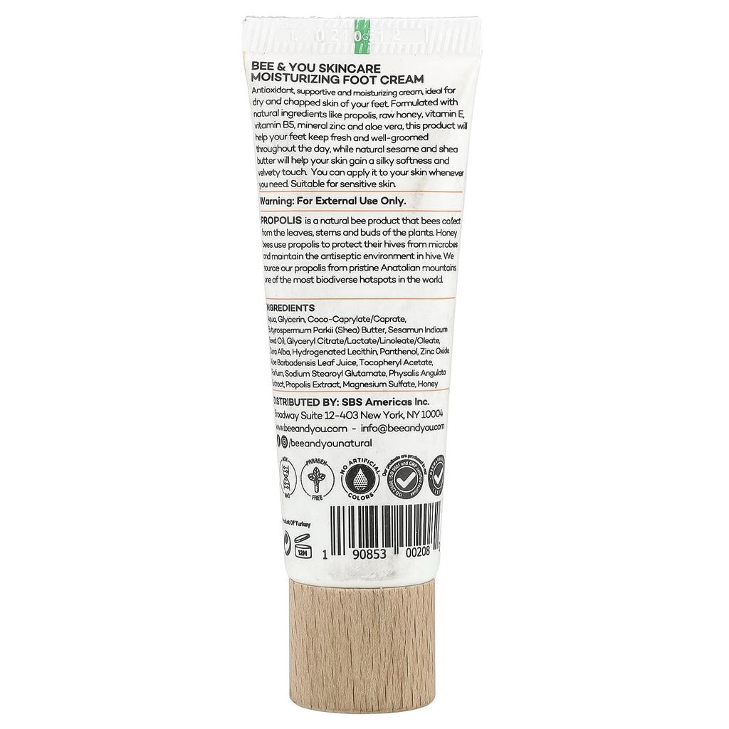 Bee & You, Ultra Hydrating Care Foot Cream, 50Ml(1.69Fl Oz)