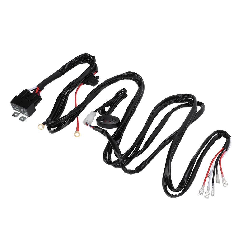 Жгут проводов для дальнего/ближнего света, реле-переключатель для светодиодной рабочей фары, длина 200 см для внедорожных мотоциклов, пикапов