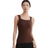 U Neck Seamless Camisole Built-in Bra Bottoming Underwear Breathable Thermal Vest  Multi-layer Wear