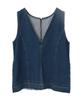 Свитер Деним Индиго [Green Parks] Жилет, Двусторонний жилет, Женский,