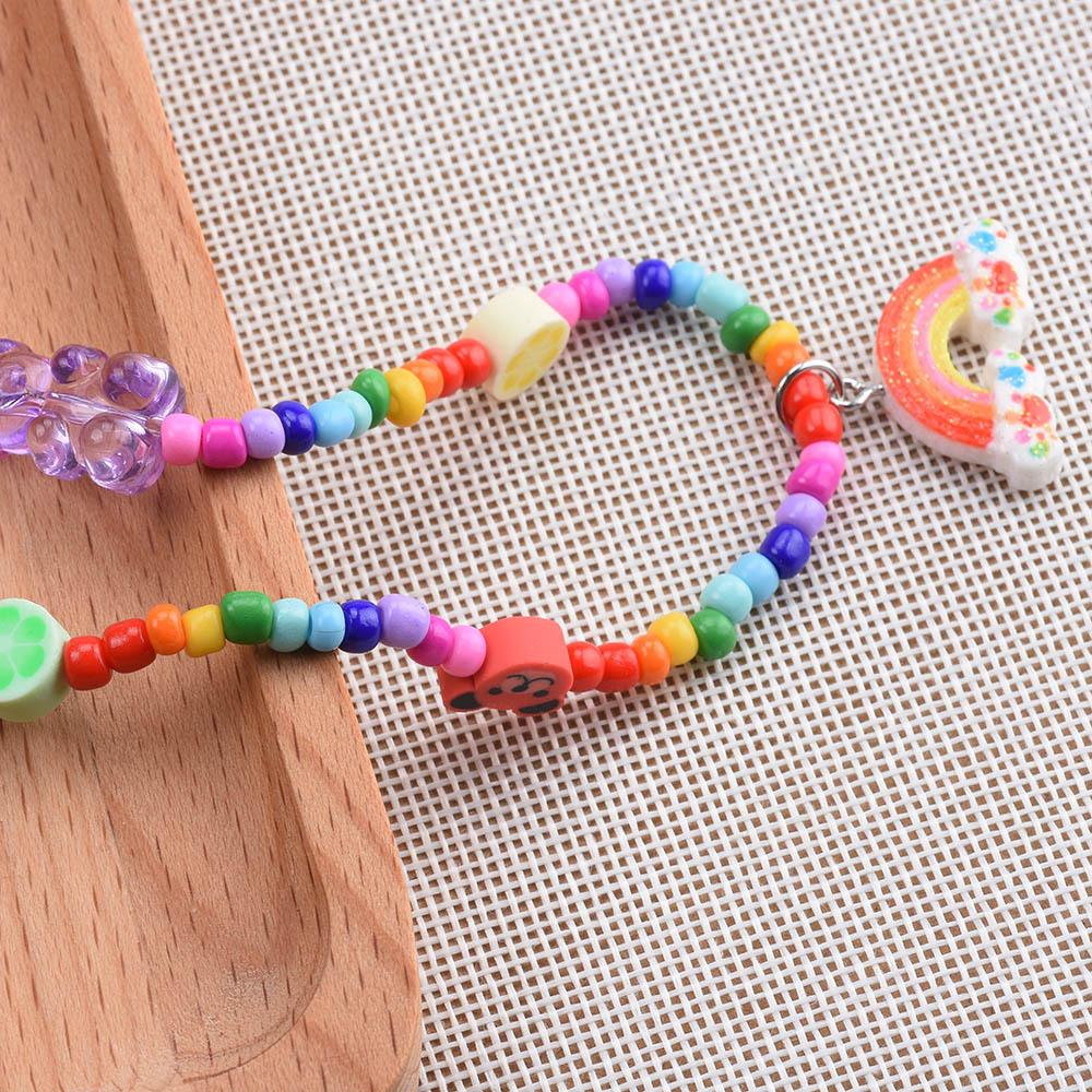 Ожерелье для вечеринки в стиле барокко с рисовыми бусинами ручной работы в стиле богемы, подвеска на шею в виде радуги для женщин