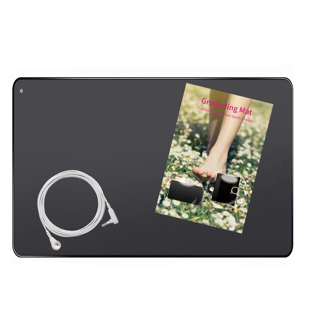 Комплект заземляющего коврика с 15-футовым заземляющим шнуром, заземляющая подушка для здоровья, заземляющий коврик для кровати, коврик для ног, компьютерный коврик, коврик для сна, коврик для домашних животных (10" x 26,7")