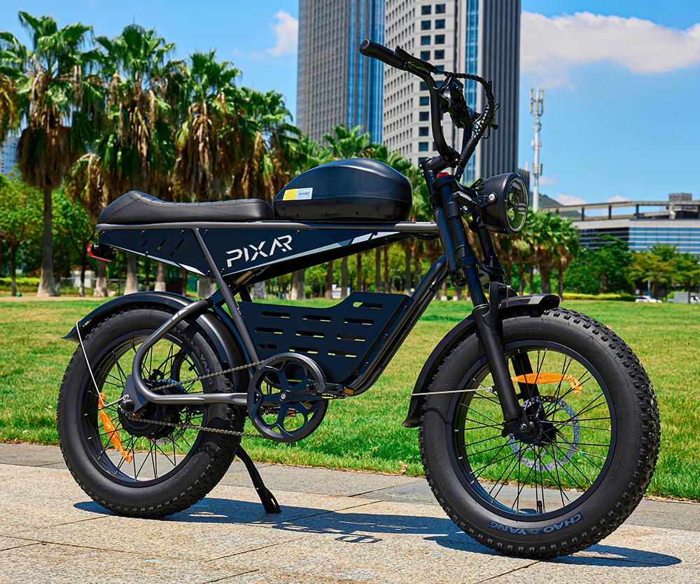 Электровелосипед Pixar Super 500 Вт Мотор 30 Ач Взрослый Электровелосипед Максимальный Запас Хода 100 км Максимальная Скорость 25 км/ч Нагрузка 120 кг 20"x4.0" Черный