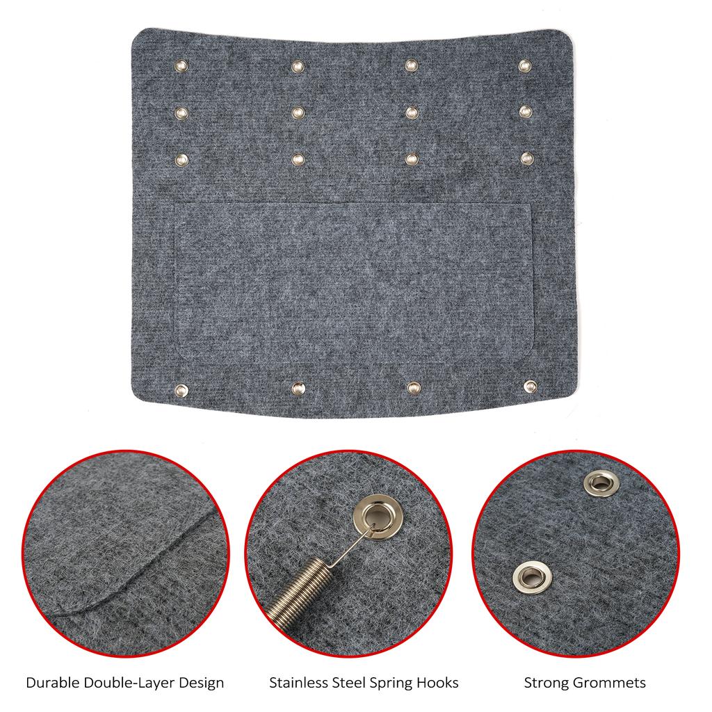 RV Step Covers, 3 Pack 20   Wide   Step Covers for Radius Steps for Radius Steps,   RV Step Rug Carpets Fit 8-11     RV Stairs, Gray