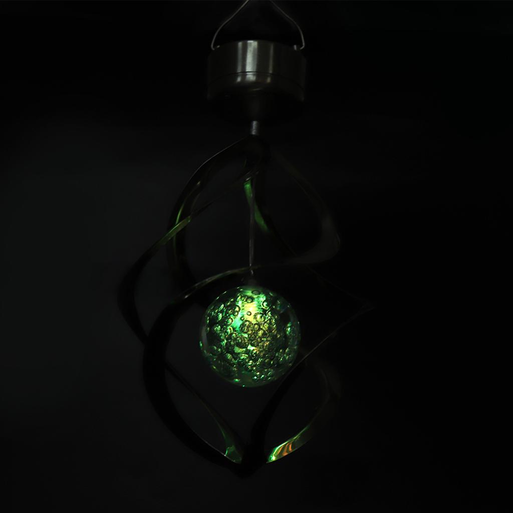Светодиодный светильник Wind Chime Light на солнечной батарее, красочный подвесной светильник-вертушка для домашнего декора сада