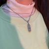 Keepsake Women Ashes Vial Cremation Urn Pendant Cross Engraved Clavicle Choker Pill Necklace