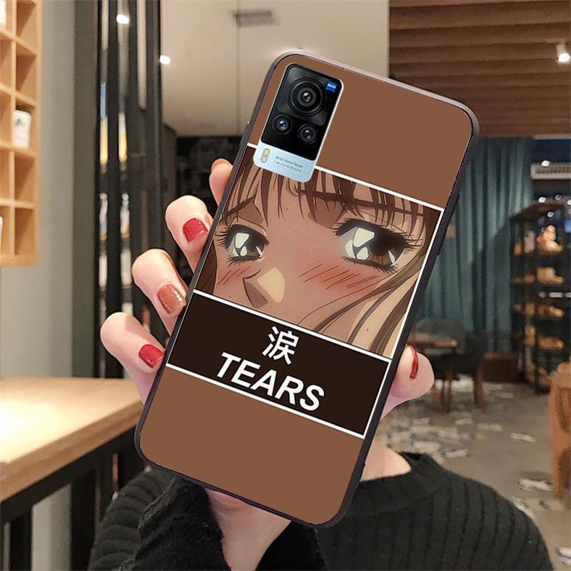 Чехол для телефона «Грустный японский аниме» для VIVO V21E V21 V23 V23E V2109 Y53S Y33S Y55 Y76 Y31 Y21 Y72 Y01 Y21S Y11S